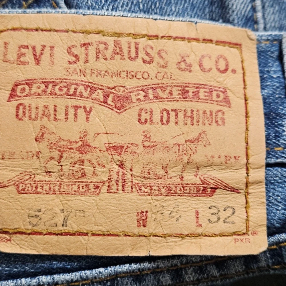 Levi's 527 Low Boot Cut Jeans Mens 34x32 Medium Wash Blue  Denim Cotton Western